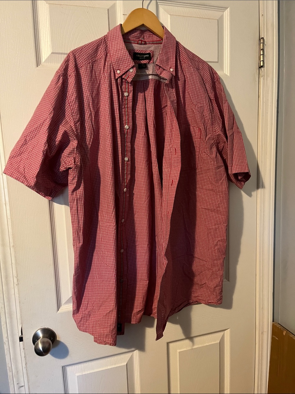 Ariat Red Micro-Check Short-Sleeve Button-Down Shirt
